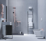 Ideal Standard Duschsystem Ceratwist Alu+ mit 2 Ablagen, Kopf- und Handbrause, Aluminium