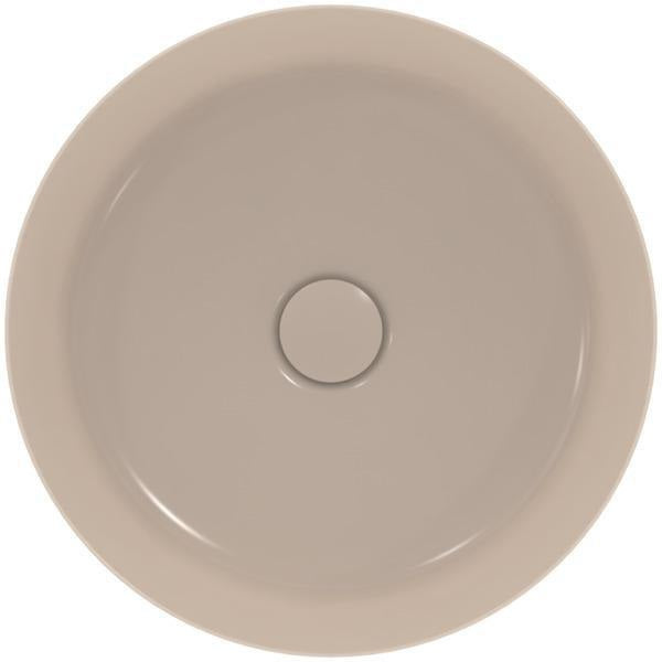 Ideal Standard Ipalyss Aufsatzwaschbecken 400x400mm Schwarz ohne Hahnloch ohne Überlauf