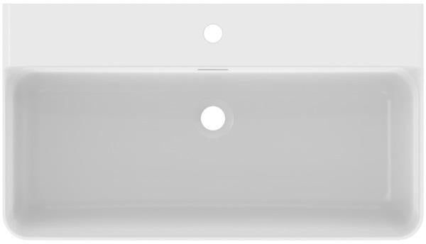 Ideal Standard Conca Aufsatzwaschtisch 800x450x165mm, 1 Hahnloch, mit Überlauf, geschliffen Weiß