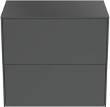 Ideal Standard Conca Waschtischunterschrank 602 mm, 2 Auszüge, Weiß matt, Push-Open
