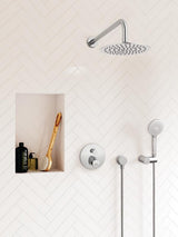 Ideal Standard Idealrain Wandanschluss 300 mm Chrom – Aufputz Kopfbrauseanschluss mit Rosette