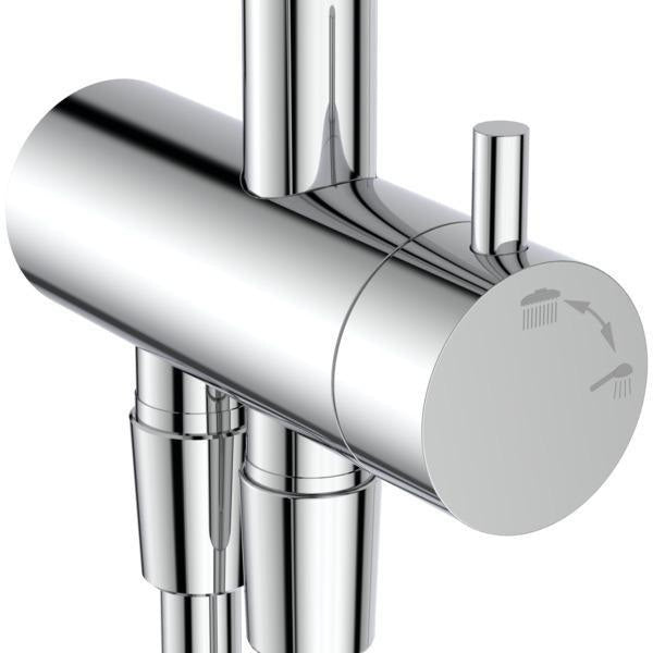 IDEAL STANDARD Duschsystem Idealrain für AP-Armatur in Silk Black – mit Kopf- und Handbrause