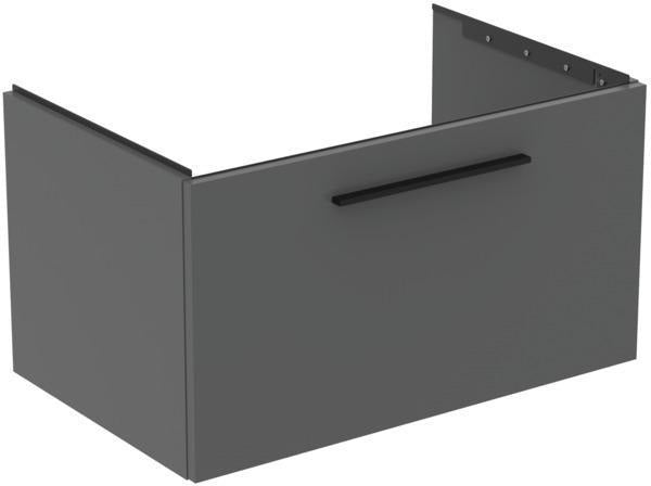 Ideal Standard i.life B Möbel-Set 200 cm – 2 Auszüge, 1 offenes Fach, Gr. Schwarz/Weiß matt