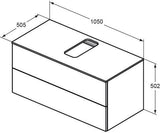Ideal Standard Adapto Auszug für Waschtischunterschrank 600 mm – Ersatzschublade neutral