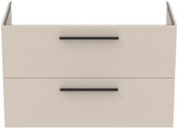 IDEAL STANDARD i.life B Möbelwaschtischunterschrank 1000 mm Weiß Matt, 2 Auszüge, Siphon links