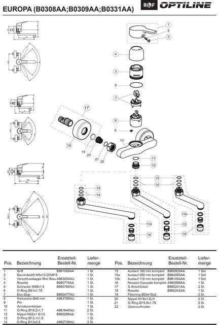 Ideal Standard Rohrauslauf G3/4 110 mm Chrom für B0106 – Messing verchromt