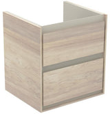 Ideal Standard Waschtischunterschrank Connect Air Cube, 2 Auszüge, 480 mm, Weiß glänzend/matt