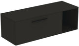 Ideal Standard i.life B Badmöbelset 140 cm – 1 Auszug, 1 offenes Fach, Gr. Schwarz/Weiß matt