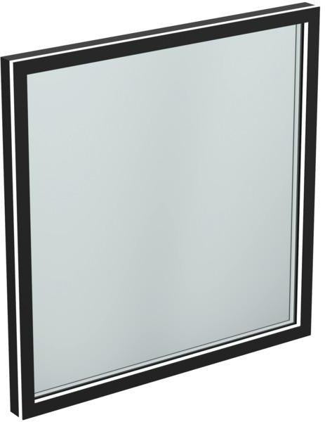IDEAL STANDARD Conca Wandspiegel eckig 600x600 mm mit LED-Beleuchtung und Aluminiumrahmen