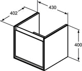 Ideal Standard Connect Air Waschtischunterschrank 430 mm, 1 Auszug, Weiß glänzend/matt