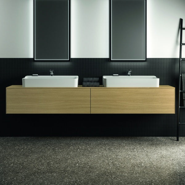 IDEAL STANDARD Conca WT-Unterschrank 2387x505x370 mm, 2 Auszüge, mit Ausschnitt, Weiß