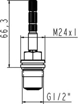 IDEAL STANDARD JADO Keramikoberteil G1/2 H960520NU rechtsschließend – Keramikkartusche für Armaturen