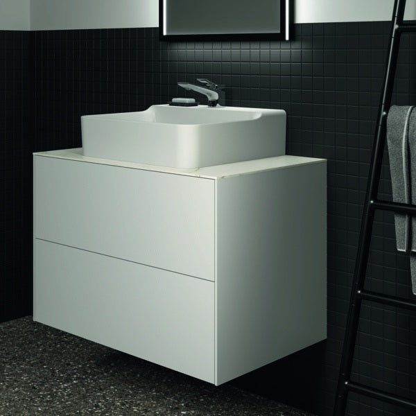 IDEAL STANDARD Conca Waschtischunterschrank 800 mm, 2 Auszüge, Walnuss Dunkel, wandhängend