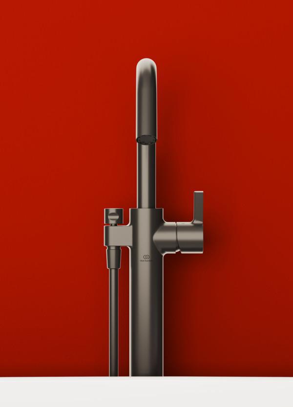IDEAL STANDARD Joy Freistehende Wannenarmatur mit Stick-Handbrause 190mm in Brushed Gold