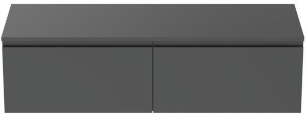 Ideal Standard Finesse Waschtischunterschrank 1402 mm mit 2 Softclose-Auszügen in Greige matt