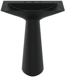 Ideal Standard Säulenwaschtisch Tipo-Z 740x470x900 mm Schwarz mit 3 Hahnlöchern und Überlauf