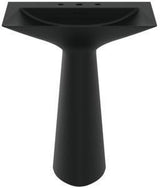 Ideal Standard Säulenwaschtisch Tipo-Z 740x470x900 mm Schwarz mit 3 Hahnlöchern und Überlauf