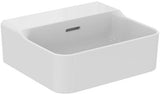 Ideal Standard Handwaschbecken Conca 400x350x165mm, geschliffen, ohne Hahnloch, mit Überlauf, Weiß