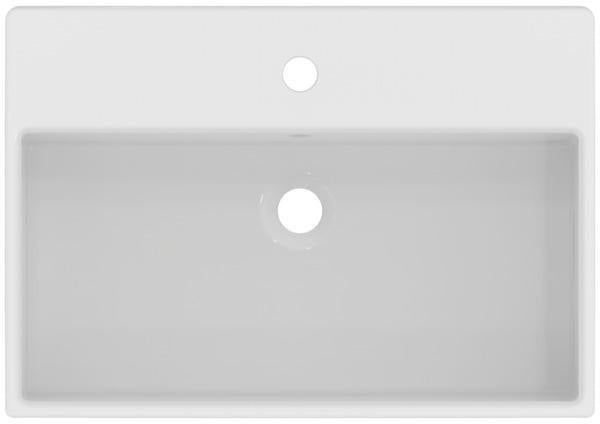 Ideal Standard i.life B Aufsatzwaschtisch 605x420x145 mm Weiß, 1 Hahnloch, mit Überlauf