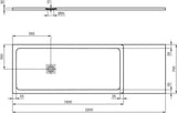 IDEAL STANDARD Brausewanne Ultra Flat S + Sonderzuschnitt 70x140-220 – Individuelle Größe, flache Bauform