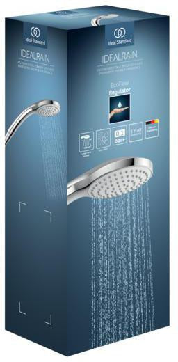 Ideal Standard Idealrain Funktionshandbrause 100 mm Chrom – 1 Strahl mit Antikalksystem