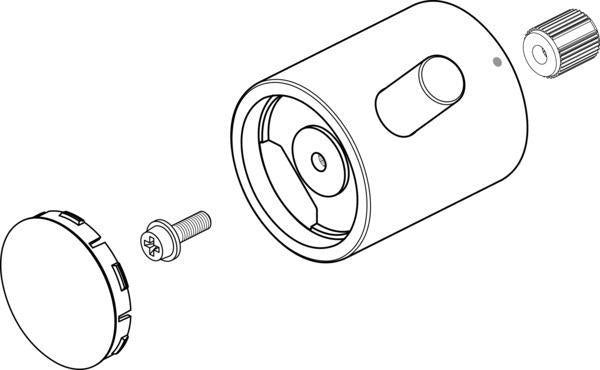 Ideal Standard IS Thermgriff Ceratherm T mit Pin Silver Storm – Drehknopf Armaturengriff