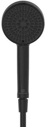 Ideal Standard Duschsystem Ceratherm Alu+ mit Thermostat, Kopf- und Handbrause, Ablage