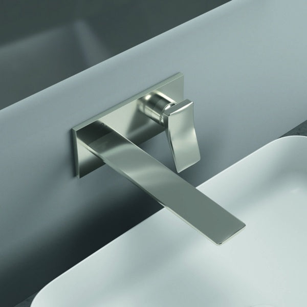 IDEAL STANDARD Conca Wand-Waschtischarmatur BS2 Brushed Gold eckige Rosette 220mm
