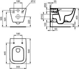 Ideal Standard i.life B WC-Paket randlos mit SoftClosing WC-Sitz 360x545x380 mm Weiß