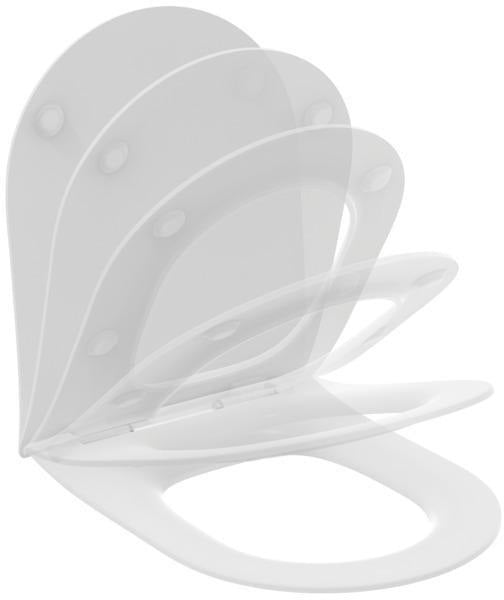 Ideal Standard WC-Sitz Blend Curve Sandwich Softclosing Weiß – Duroplast mit Absenkautomatik