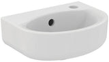 Ideal Standard Handwaschbecken Connect Arc, 350x260x155 mm, 1 Hahnloch rechts, mit Überlauf, Weiß