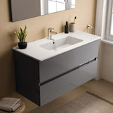 Ideal Standard MWT-Unterschrank Eurovit+ 1000mm, 2 Auszüge, grau lackiert, wandhängend, Softclose