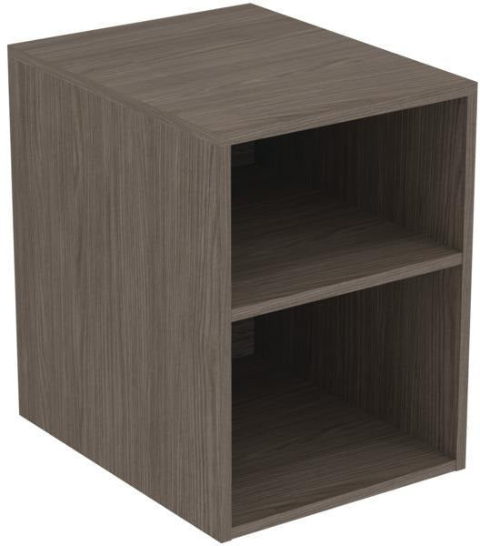 IDEAL STANDARD Finesse Seitenelement 400x505x540mm Greige matt – Wandhängend mit 2 offenen Fächern