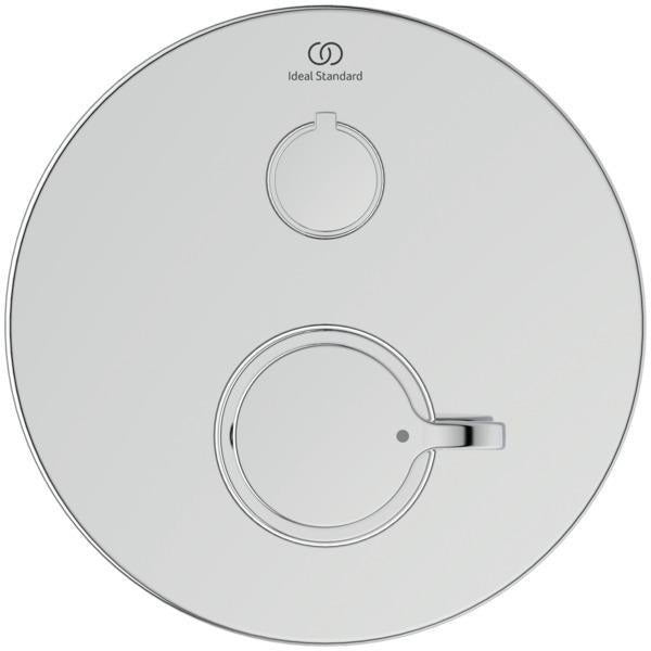 Ideal Standard Brausethermostat UP Ceraplus Safe Bausatz 2 Rosette 163 mm Chrom – Thermostatisch, Verbrühschutz