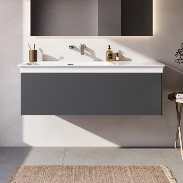 Ideal Standard Möbelwaschtisch La Dolce Vita 1260 mm ohne Hahnloch mit Überlauf, Ablage rechts, Weiß