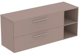 Ideal Standard i.life B Badmöbelset 160 cm – 2 Auszüge, 2 offene Fächer, Chrom/Weiß matt