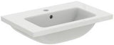 Ideal Standard i.life S Möbelwaschtisch 610 mm, 1 Hahnloch, mit Überlauf, Weiß