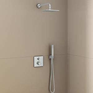 Ideal Standard Idealrain Atelier Wandanschlussbogen – Eckige Rosette, Brushed Gold, Messing