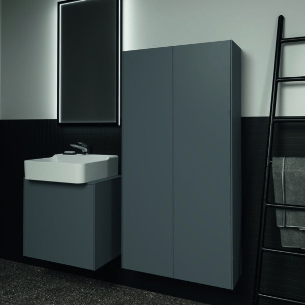 Ideal Standard Conca Waschtischunterschrank Eiche geflammt 602 mm mit Auszug und Push-Open