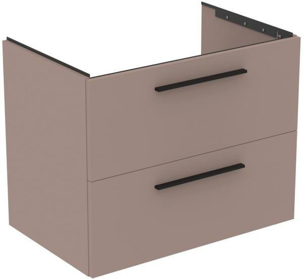 Ideal Standard i.life B Möbel-Set 120 cm – 2 Auszüge, 2 offene Fächer, Schwarz Weiß matt