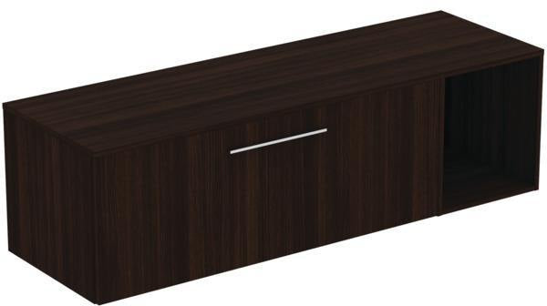 Ideal Standard i.life B Möbel-Set 160 cm – 1 Auszug, 1 offenes Fach, Chrom/Weiß matt