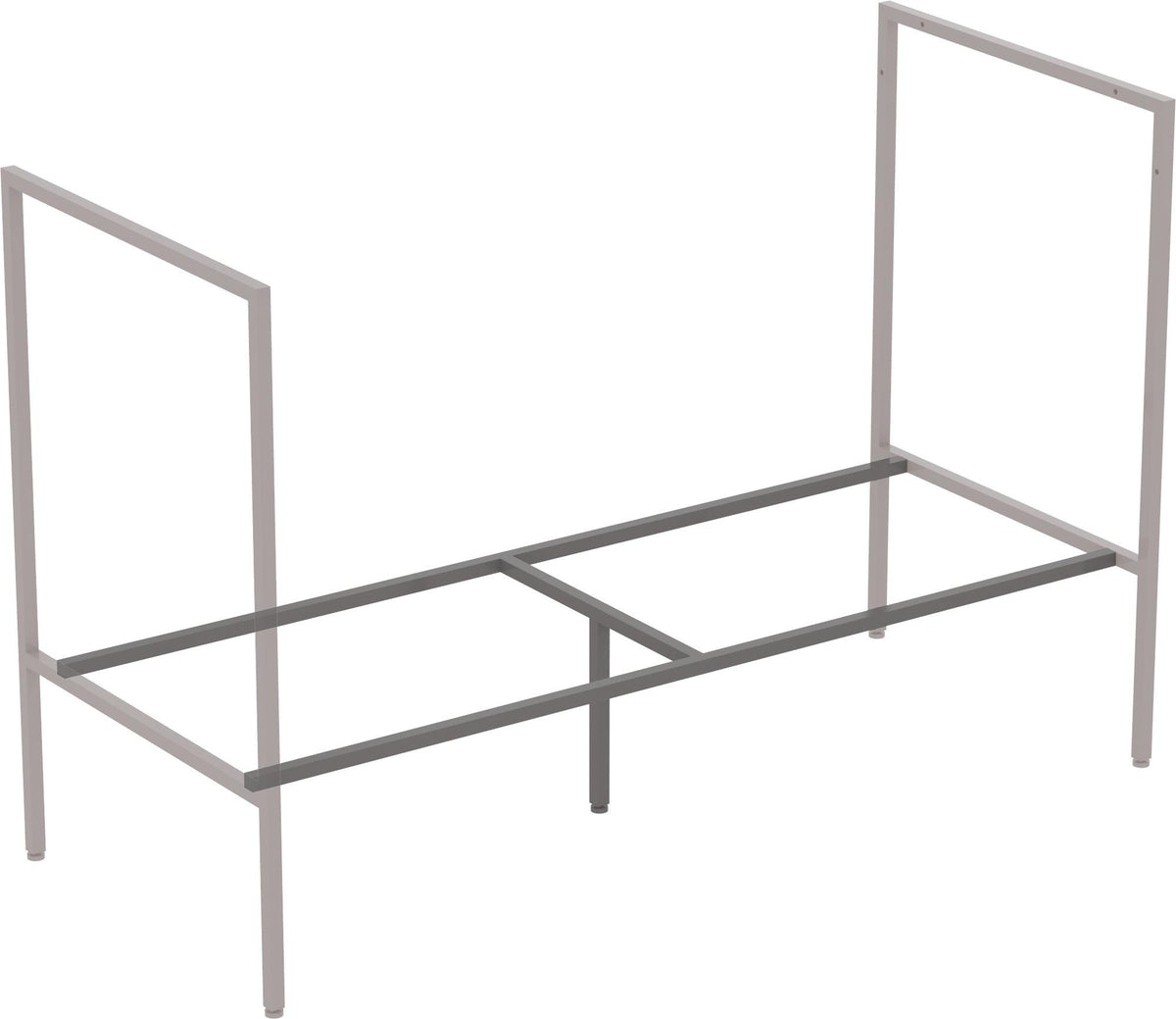 Ideal Standard Adapto Konsolenbeine in Anthrazit – Bodenstehende Badmöbel-Standfüße, 720 mm Höhe