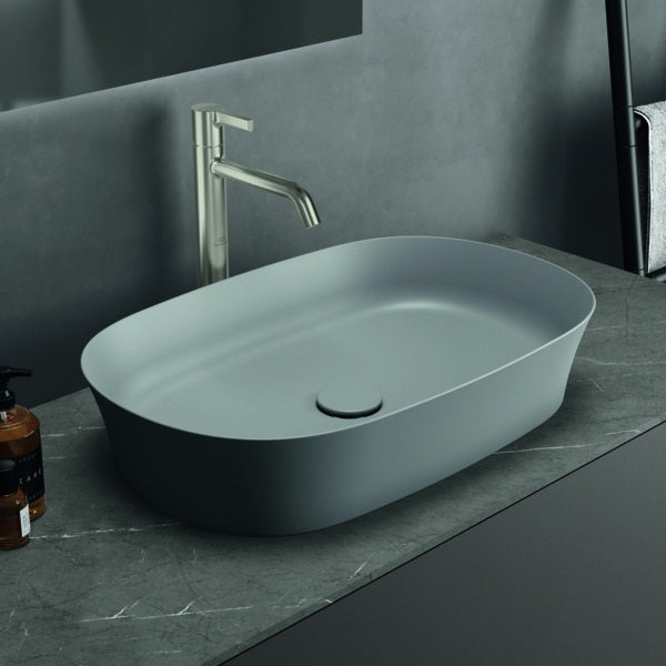 Ideal Standard Ipalyss Aufsatzschale 600x380x120 mm Seidenweiß ohne Hahnloch und Überlauf