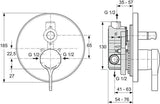IDEAL STANDARD Melange Einhebel-Badearmatur Unterputz Chrom – Fertigmontageset