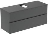 Ideal Standard Finesse Waschtischunterschrank 1202 mm, 2 Auszüge, Greige matt