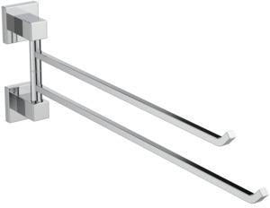 IDEAL STANDARD IOM Cube Doppelte Handtuchstange in Chrom – 455 mm, schwenkbar, Messing