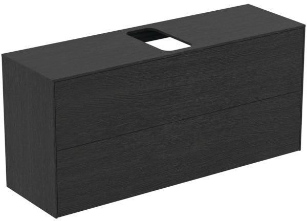 Ideal Standard Conca WT-Unterschrank 1202 mm, 2 Auszüge, Eiche geflammt, Push-Open