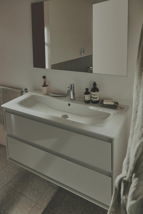 Ideal Standard Möbelwaschtisch Connect Air 1040 mm, 1 Hahnloch, mit Überlauf, Weiß