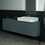 Ideal Standard Conca Waschtischunterschrank 1985 mm, 2 Auszüge, Anthrazit, wandhängend, ohne Platte