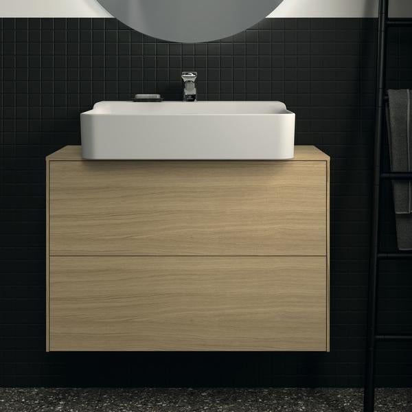 Ideal Standard Conca Waschtischunterschrank Eiche hell 802 mm – 2 Auszüge, Push-Open, wandhängend